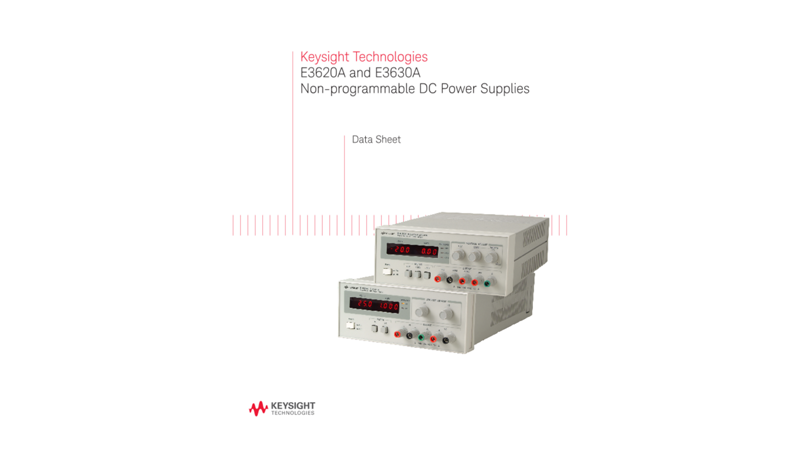 E3620A and E3630A Non-Programmable DC Power Supplies